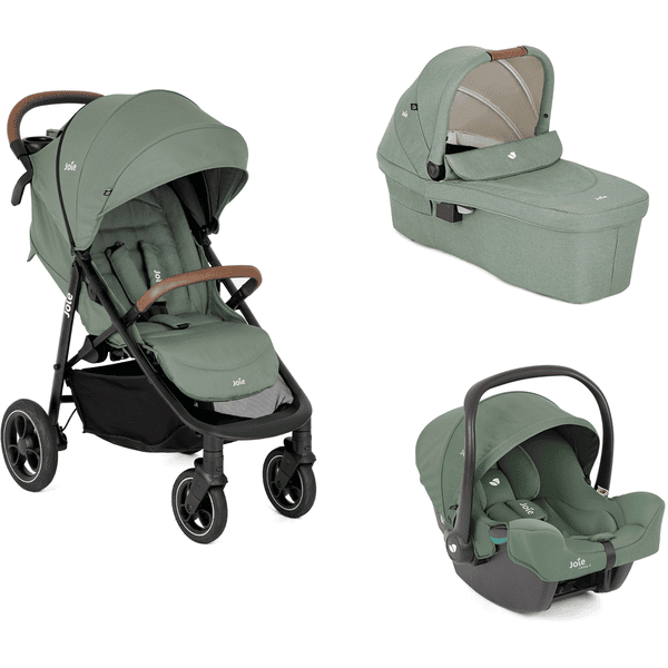 Joie Litetrax Pro kinderwagen inclusief Ramble XL reiswieg en i-Snug 2 Laurel baby autostoeltje