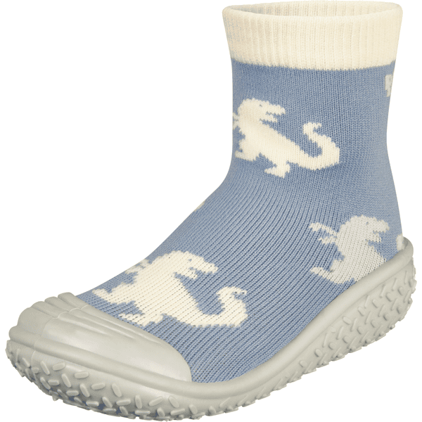 Playshoes  Aqua-chaussettes Dino allover bleu