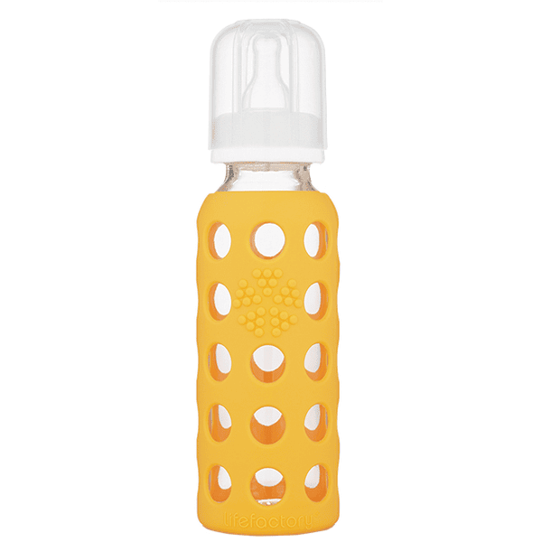 lifefactory Babyflasche aus Glas in mango 250 ml 