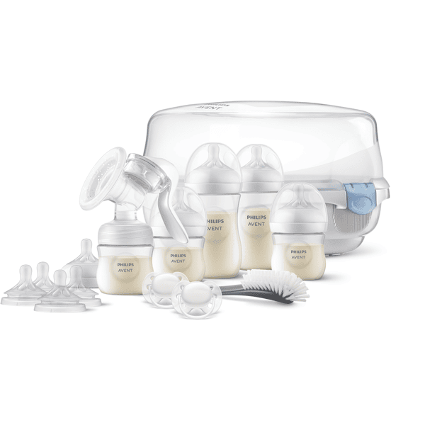 Philips Avent Coffret naissance biberons PP tire-lait manuel stérilisateur SCD430/50