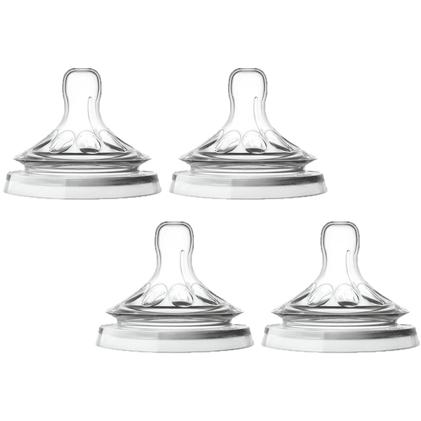 Philips Avent Natural - Speen voor fles SCF045/27, fast food flow, vanaf de 3e maand, 2 x 2 stuks