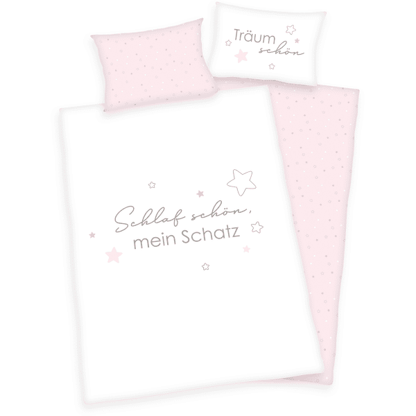 babybest® Bettwäsche Schlaf schön rosa 100 x 135 cm