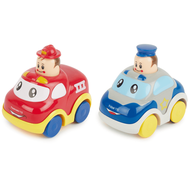 Press and Go Auto-Cartoon-Fahrzeuge, Spielzeug für Kinder, Kindergarten