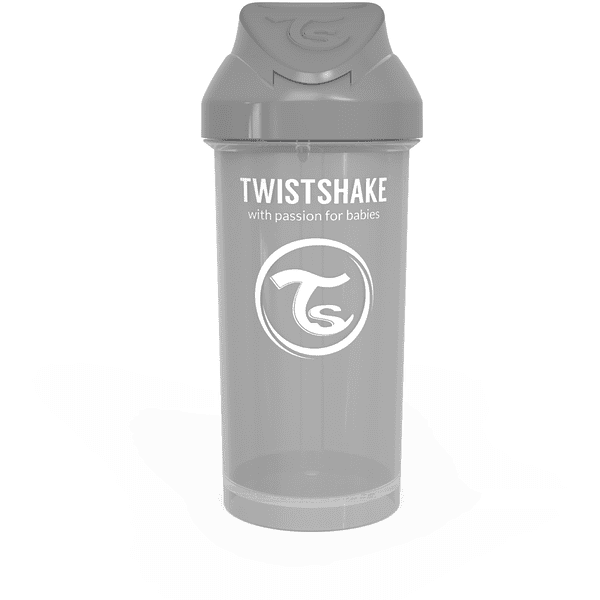 TWIST SHAKE  Bottiglia di paglia Coppa di paglia 360 ml 12+ mesi grigio pastello