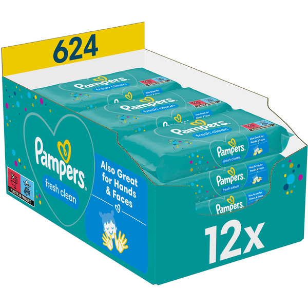 Pampers Kosteuspyyhkeet Fresh Clean 624 pyyhkeet (12 x 52 kpl)