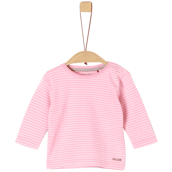 s. Olive r Camisa de manga larga, raya rosa
