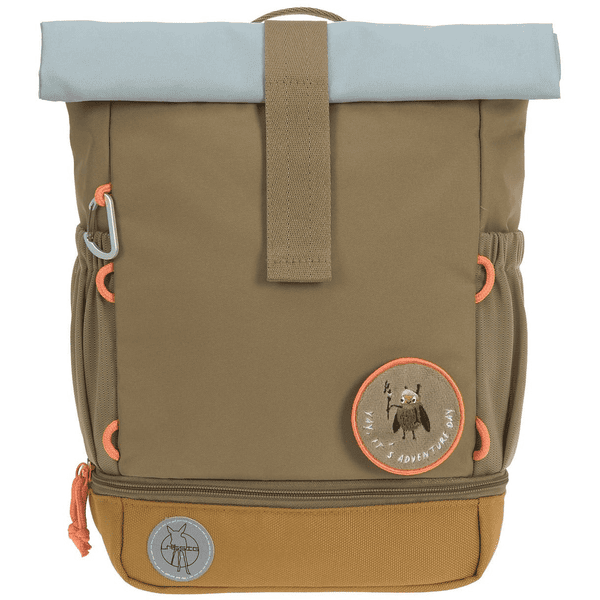 LÄSSIG Sac à dos enfant Mini Rolltop Backpack, Nature olive