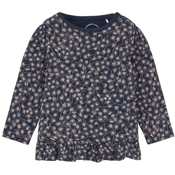 s. Olive r Long Sleeve Shirt Floral navy