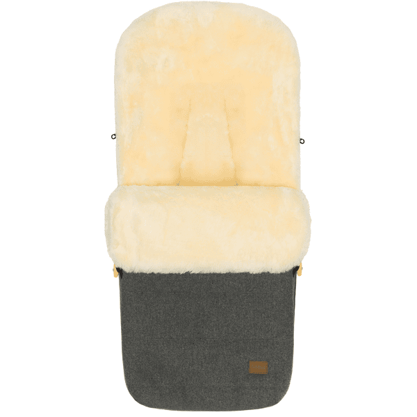 fillikid Winterfußsack Bernina Wool Lammfell natur grau