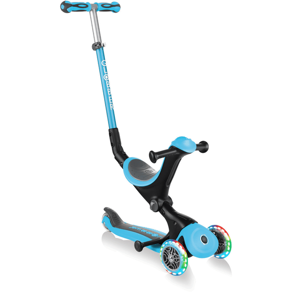 GLOBBER Scooter GO UP Deluxe lights, skyblau