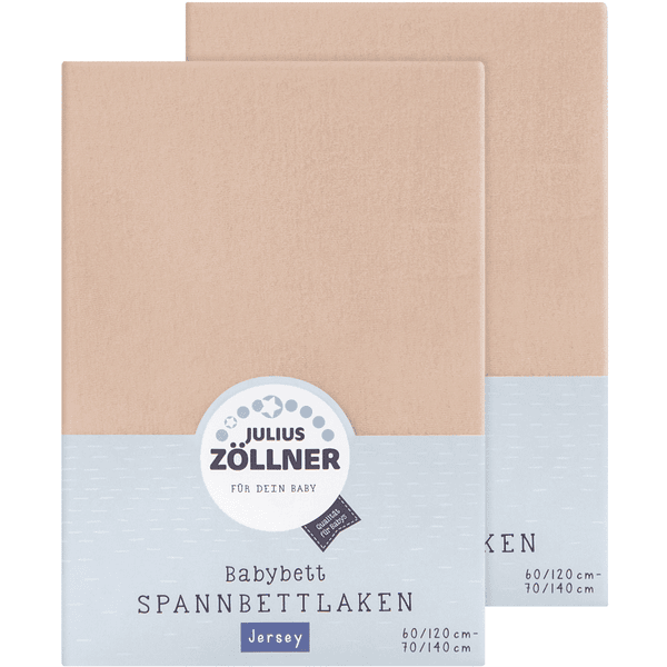 JULIUS ZÖLLNER Spannbetttuch Doppelpack Jersey sand