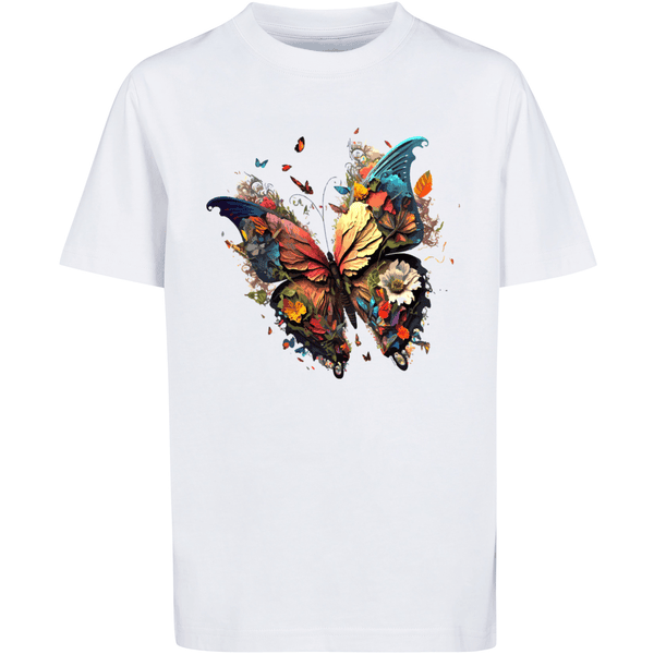 weiß F4NT4STIC Schmetterling T-Shirt Bunt