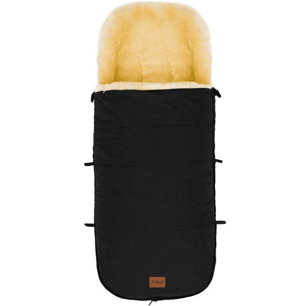 fillikid Lambskin footmuff Makalu Melange Black