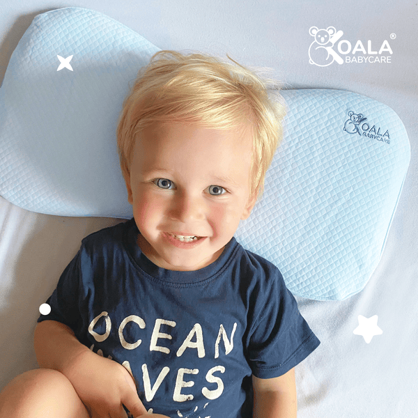 KOALA BABYCARE ® Almohada para bebés desde 12 meses azul