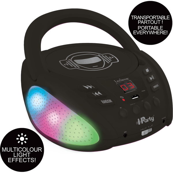 LEXIBOOK Lecteur CD enfant Bluetooth IParty effets lumineux