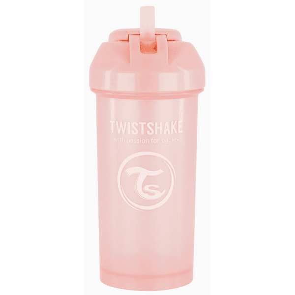 Twistshake Strohhalmbecher ab 12 Monate 360 ml, Pearl Pink