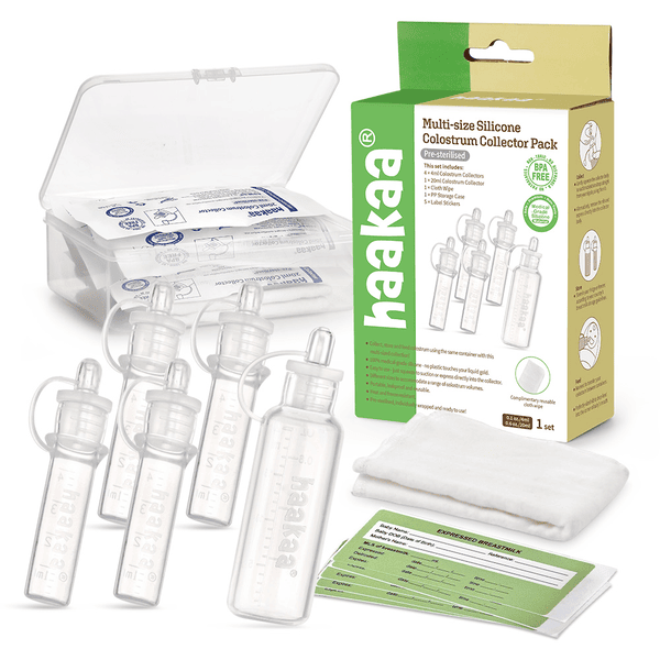 haakaa® Kolostrum Sammler 5er Set Multi-Size steril verpackt