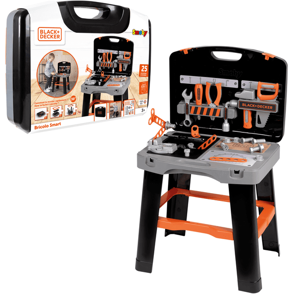 Smoby - Black+Decker-työpöytä tapauksessa