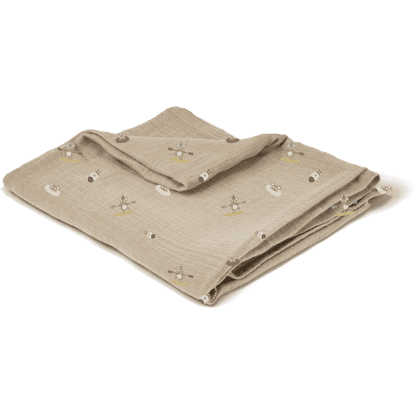 nuuroo Linge à langer Minnie Beige Surfer 120 x 120 cm