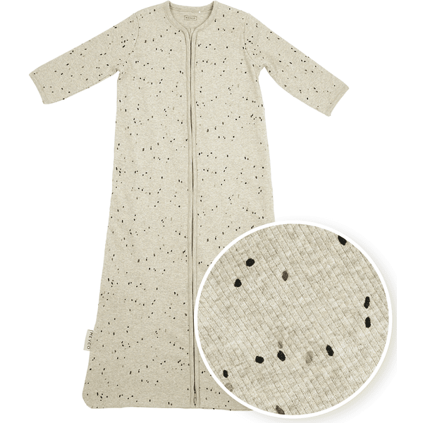 MEYCO Babyschlafsack mit Ärmeln Rib Mini Spot - Sand Melange