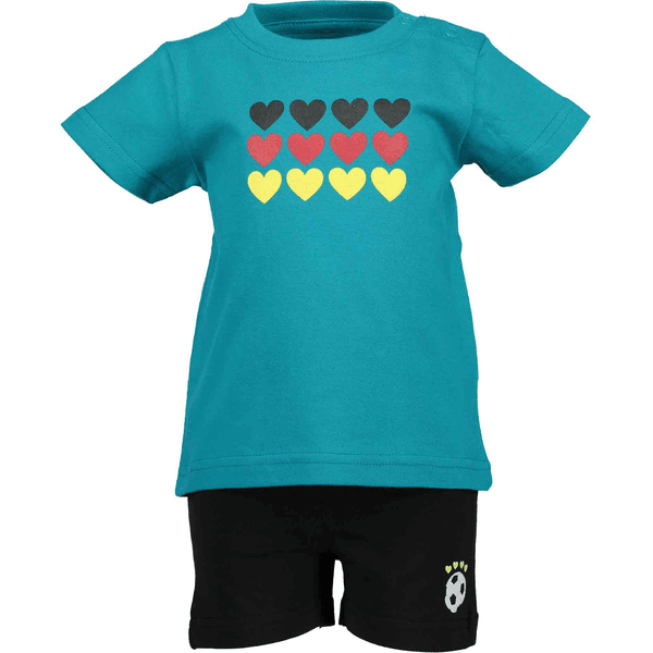 BLUE SEVEN Girls 2er Set T-Shirt + Capri Hose Lagune