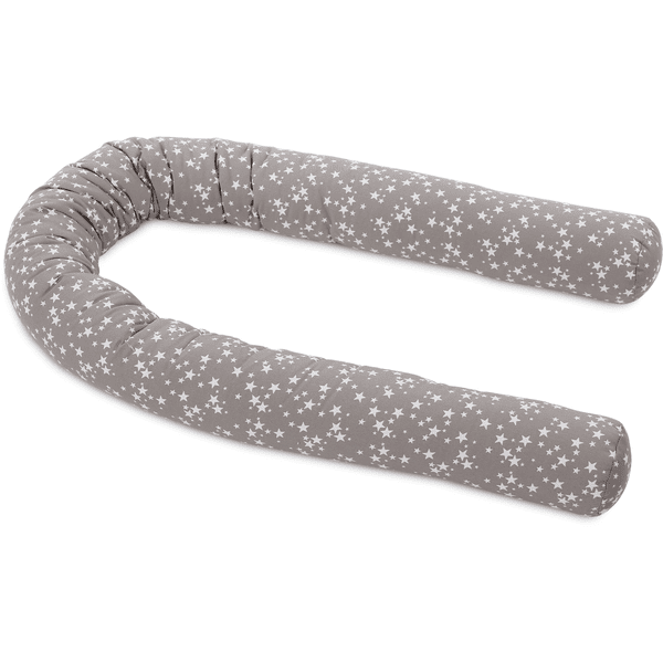 babybay ® Ochraniacz do łóżeczka, białe gwiazdki taupe