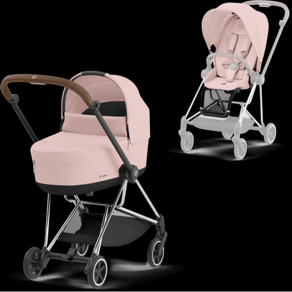 cybex PLATINUM Kombikinderwagen New Mios Chrome Brown Peach Pink