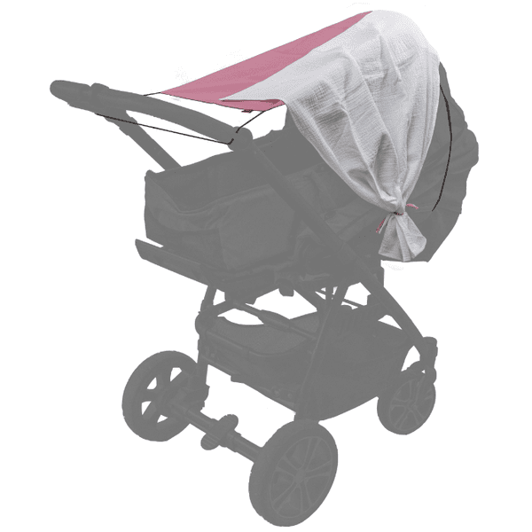 LEVILY Kinderwagen-Sonnenschutzsegel Single PURE Rosa