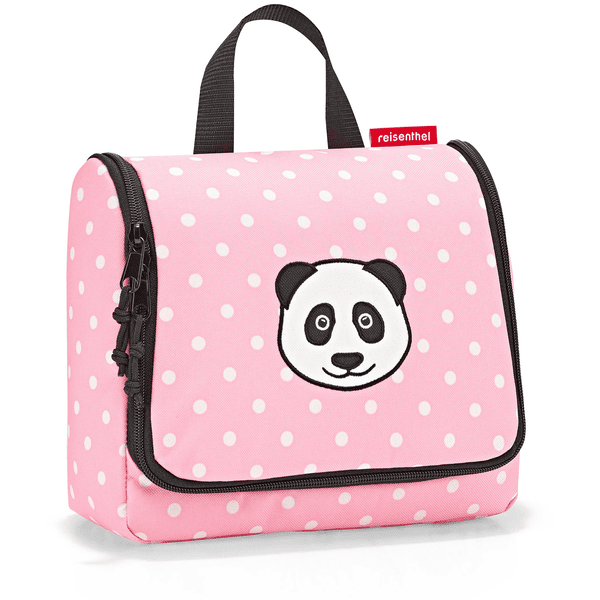 reisenthel ® borsa da toilette per bambini panda a pois rosa