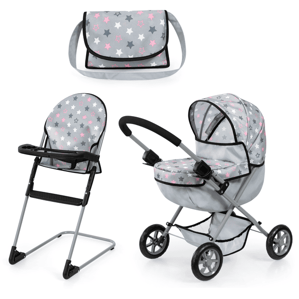 bayer Design Set de poussettes de poupées Cosy, gris