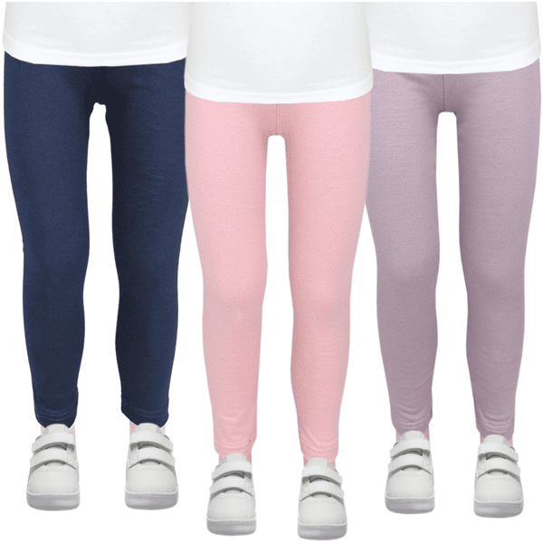 TupTam Mädchen Winter Leggings Blickdichte Thermo 3er Pack rosa/lila 