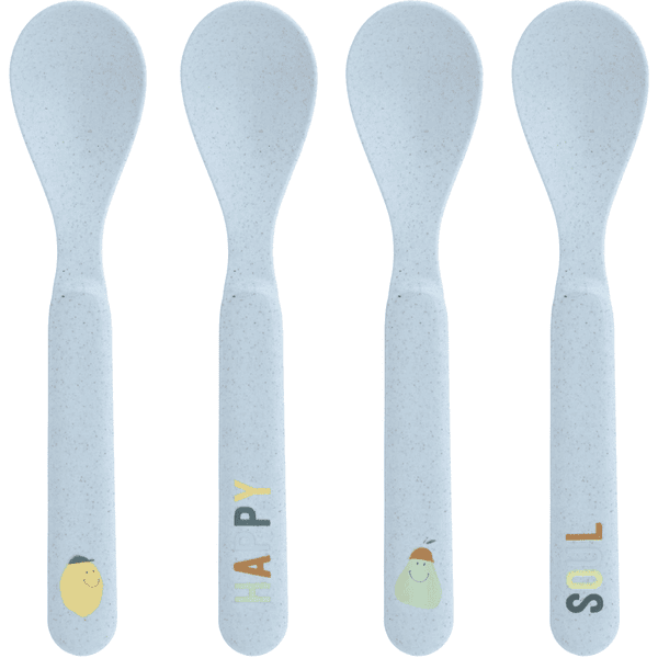 LÄSSIG Kinderlöffel Set 4-teilig, Happy Fruits Lemon