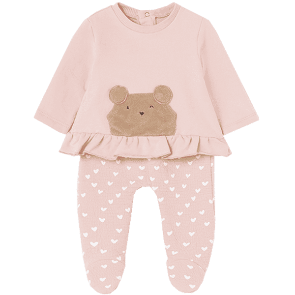 Mayoral Babyset van trui en broek roze/wit