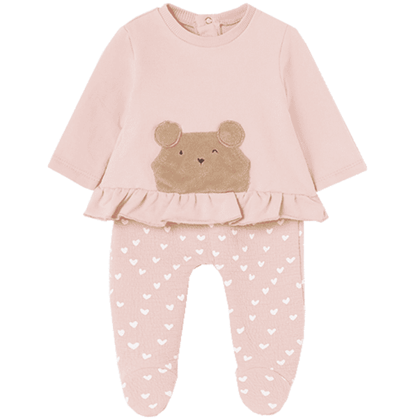Mayoral Set bebè composto da maglia e pantaloni rosa/bianco