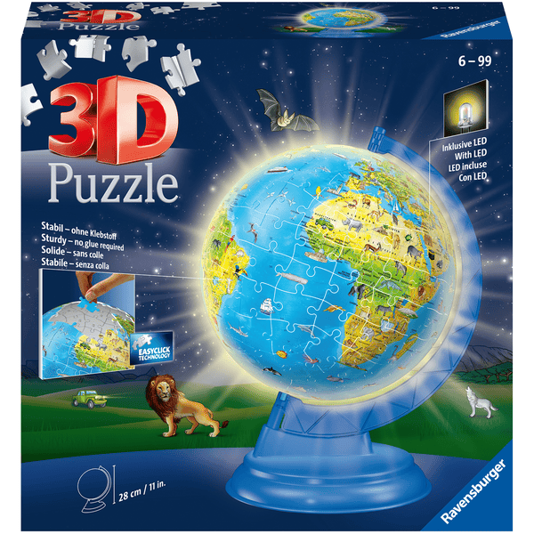 Puzzle - Globo terráqueo con luz -