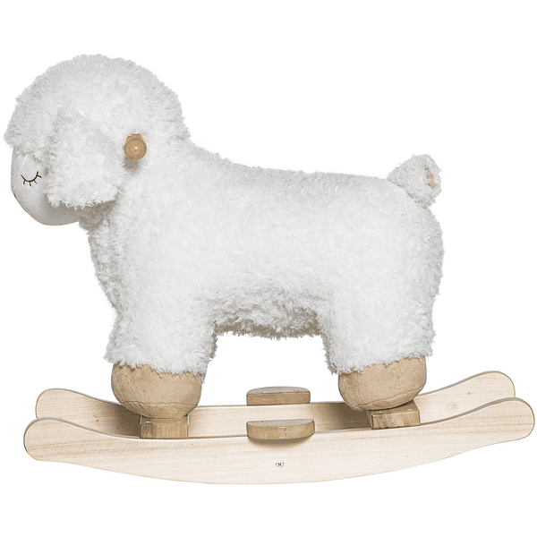 bloomingville Animal bascule mouton bois blanc roseoubleu