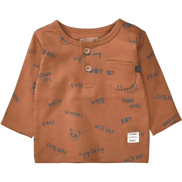  STACCATO  Camisa de bebé con estampado de café