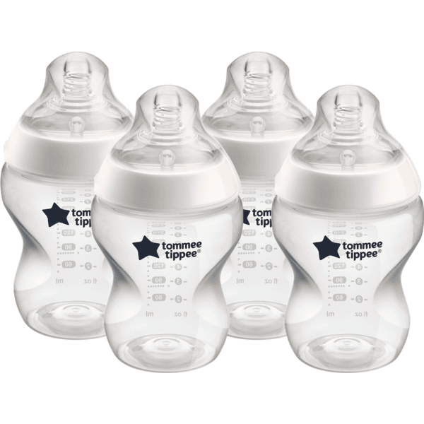 Tommee Tippee Flaschen-Set Natural Start 4 x Anti-Kolik-Flasche 260ml transparent 0m+