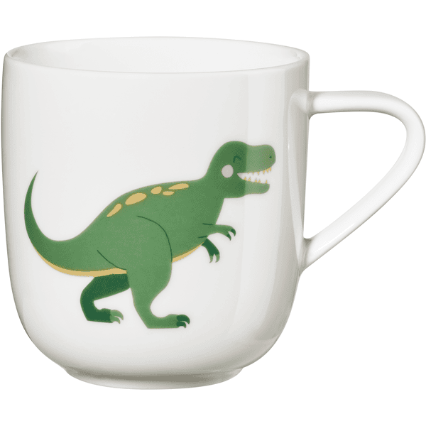 ASA Selection Tasse enfant poignées tyrannosaure Rex Titus porcelaine blanc 0,4 l