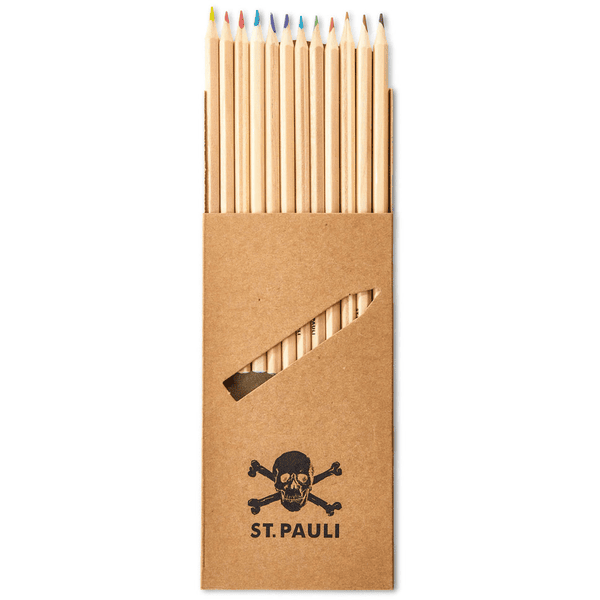 St. Pauli college notesbog farvede blyanter sæt på 12