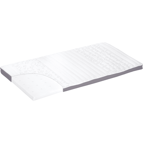 Alvi ®  Zwijany materac do łóżeczka turystycznego biały 60 x 120 cm