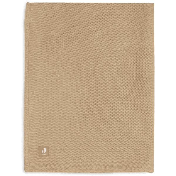 jollein Cuddle Blanket Cot 100x150cm Basic Strik Biscuit/Fleece