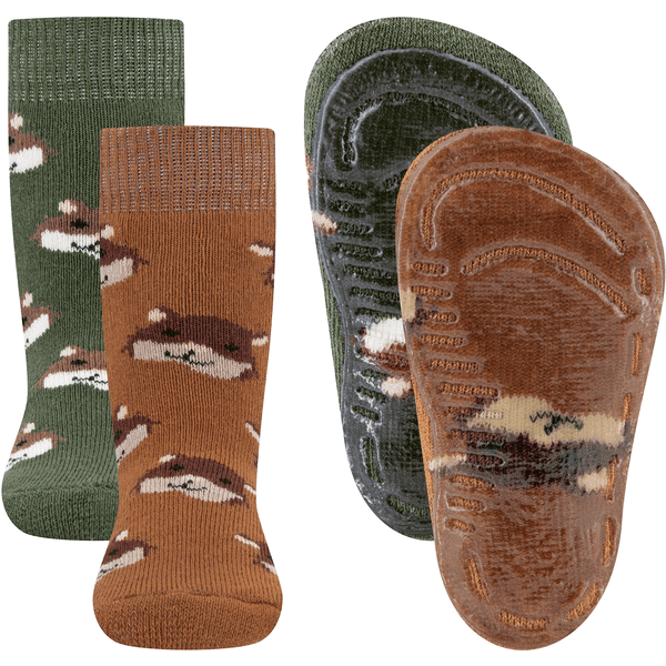 Ewers Chaussettes SoftStep pack de 2 Hmaster toffee/olive