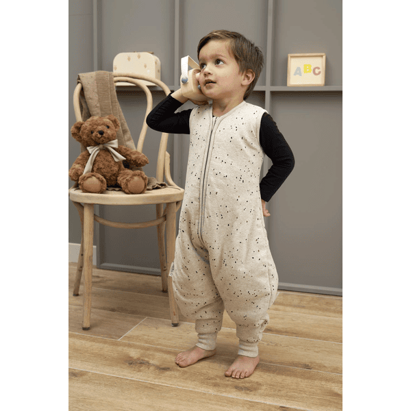 MEYCO Surpyjama bébé hiver Rib Mini Spot Sand Melange