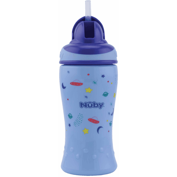 Nûby Trinkhalmbecher Flip-it 360ml ab 12 Monaten in blau