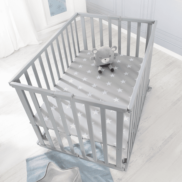 roba Parque infantil plegable 74 x 100 cm gris pardo 