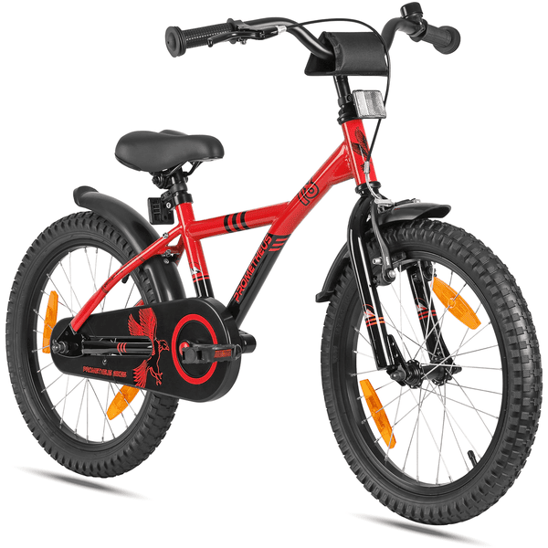 PROMETHEUS BICYCLES® Kinderfahrrad 18 Zoll rot-schwarz