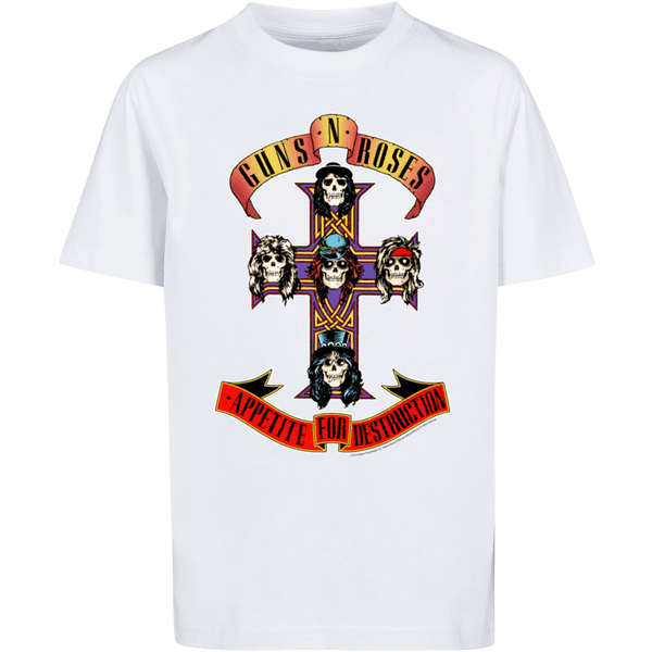 F4NT4STIC T-Shirt Guns 'n' Roses Band Appetite For Destruction weiß