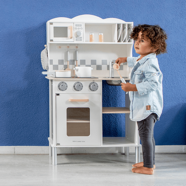 New Classic Toys Cuisine enfant électrique Modern bois, blanc