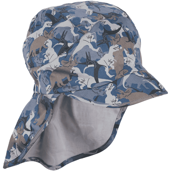 Sterntaler Peaked cap met nekbescherming blauw